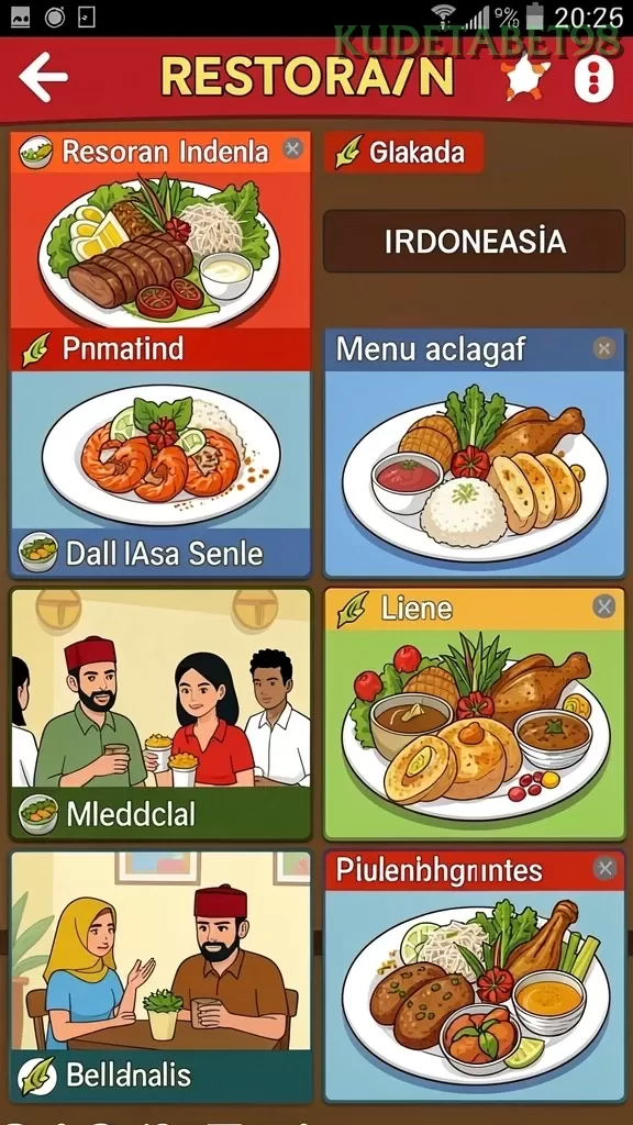 Cuplikan layar YUMETOTO — menu navigasi