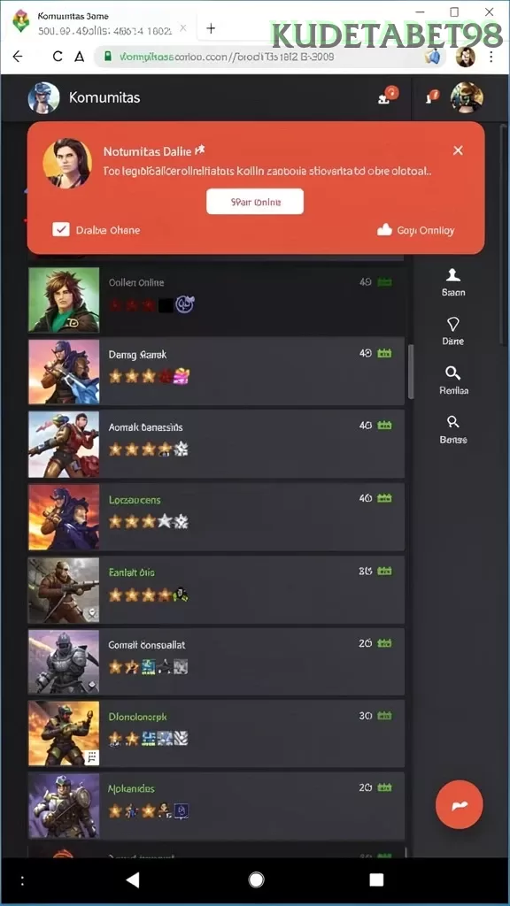 Cuplikan layar F08 — menu navigasi
